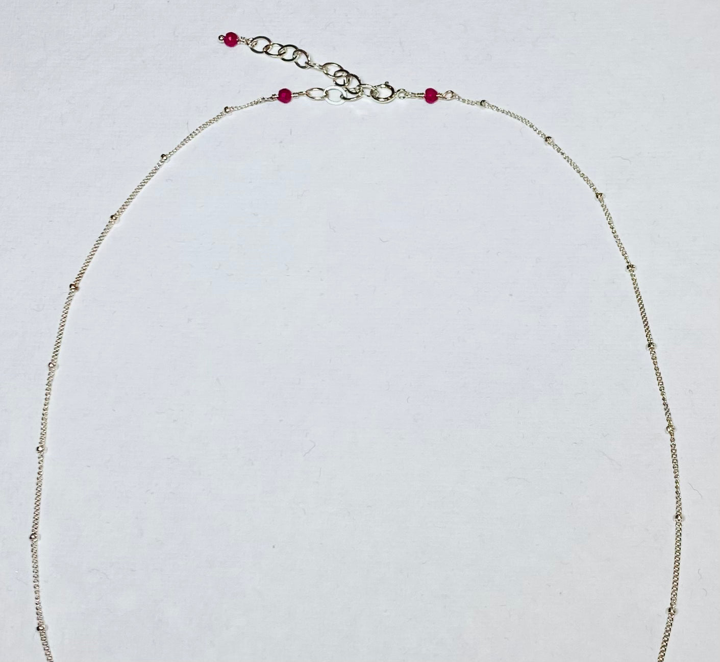 Ruby oval pendant necklace