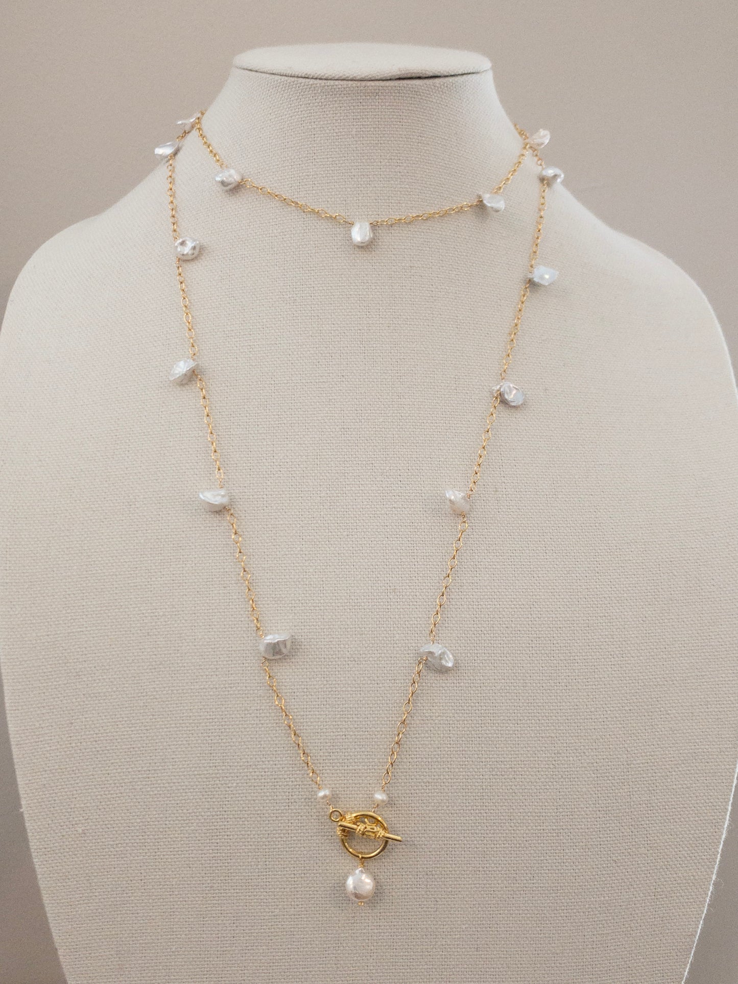 Satellite Keshi Pearls Necklace