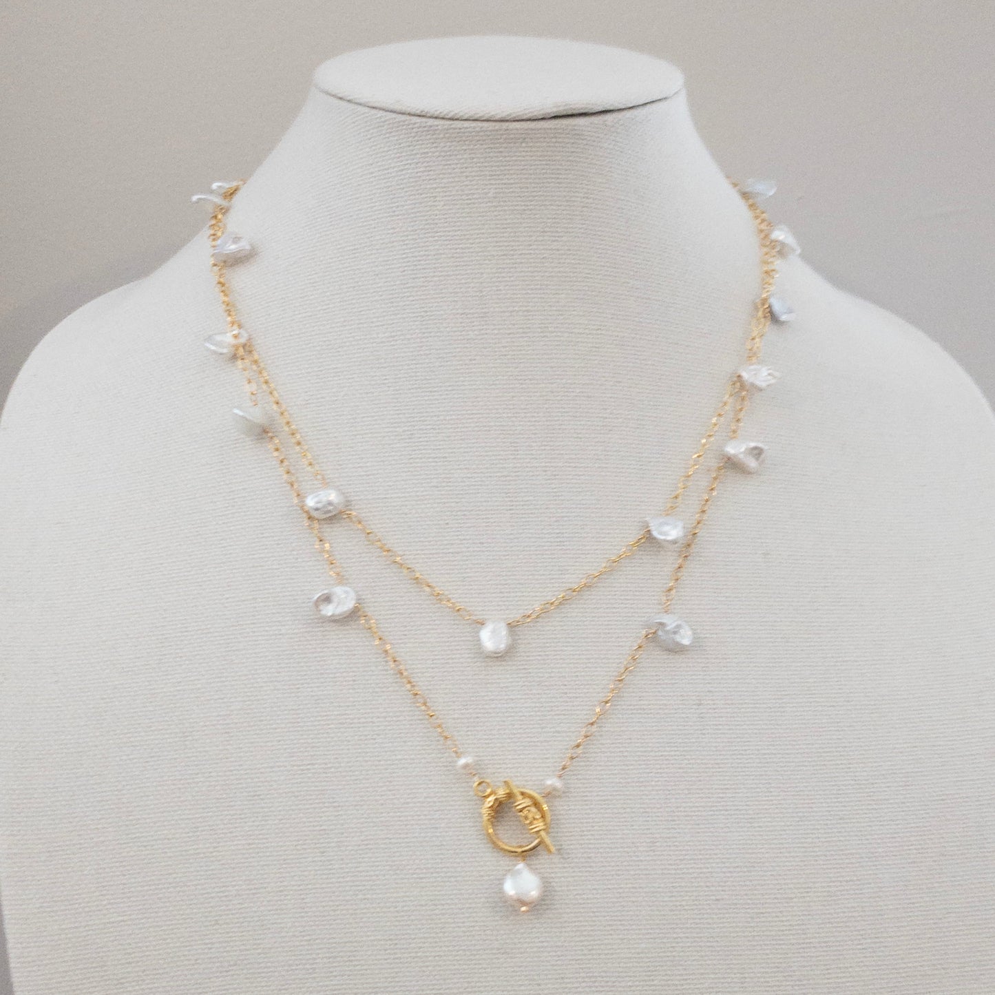 Satellite Keshi Pearls Necklace