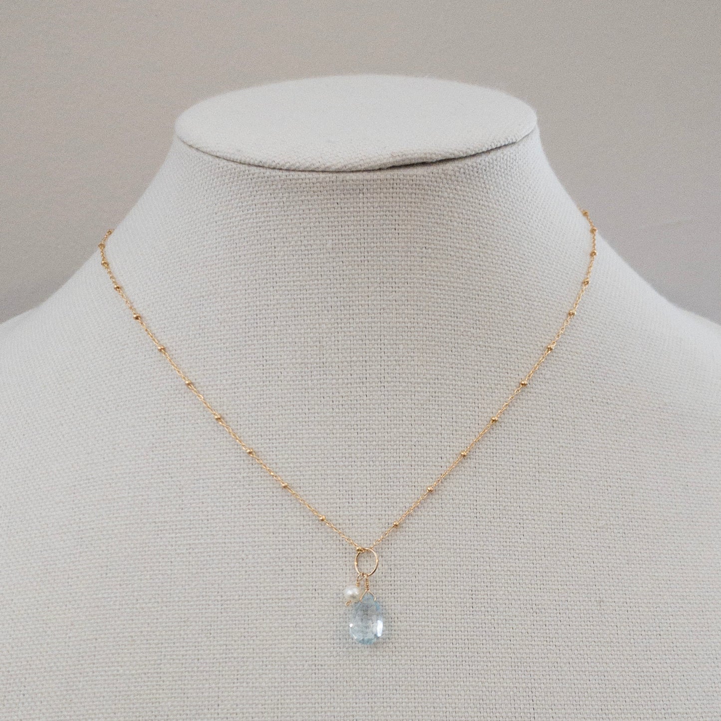 Blue Topaz Simplicity Necklace