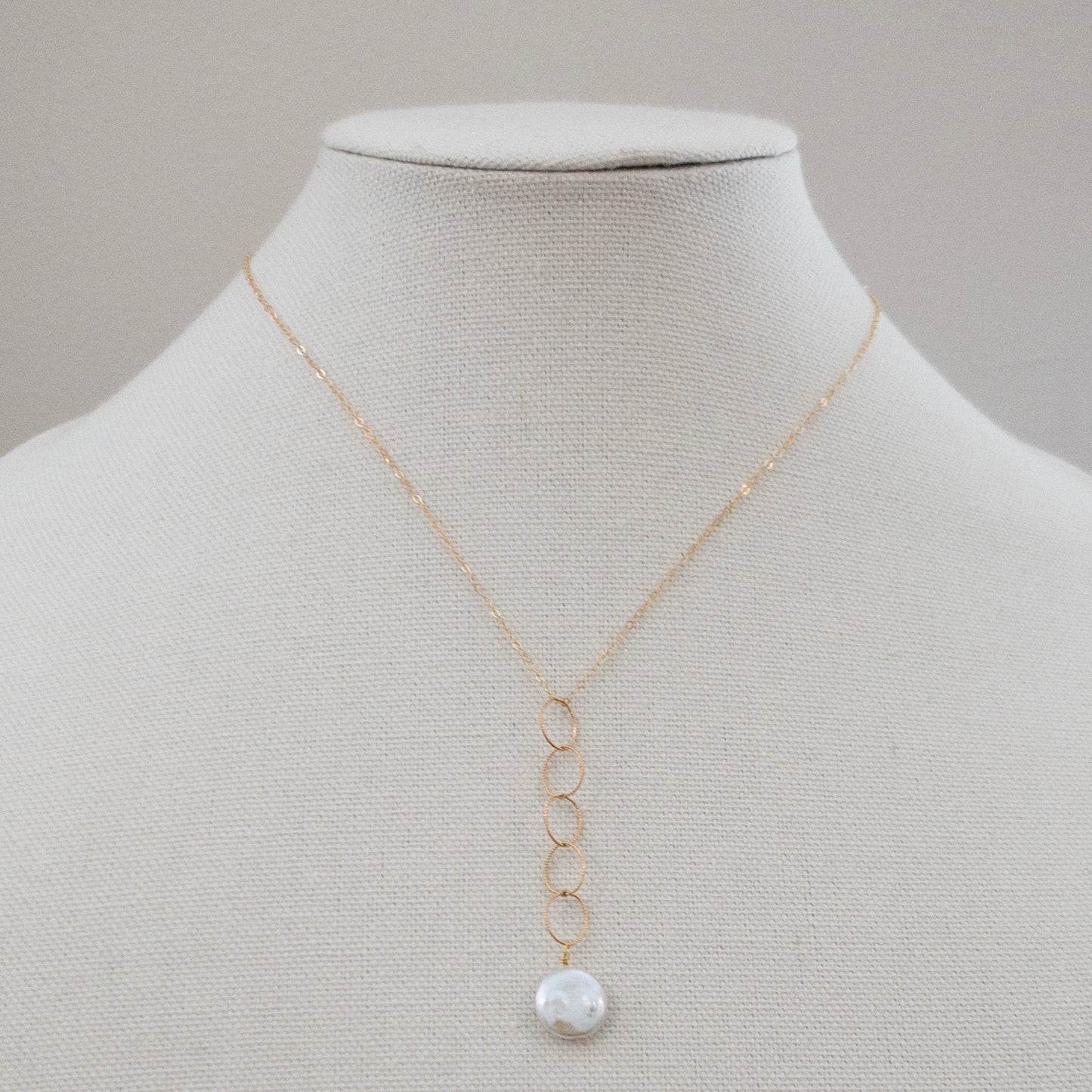 Coin Pearl Focal Necklace