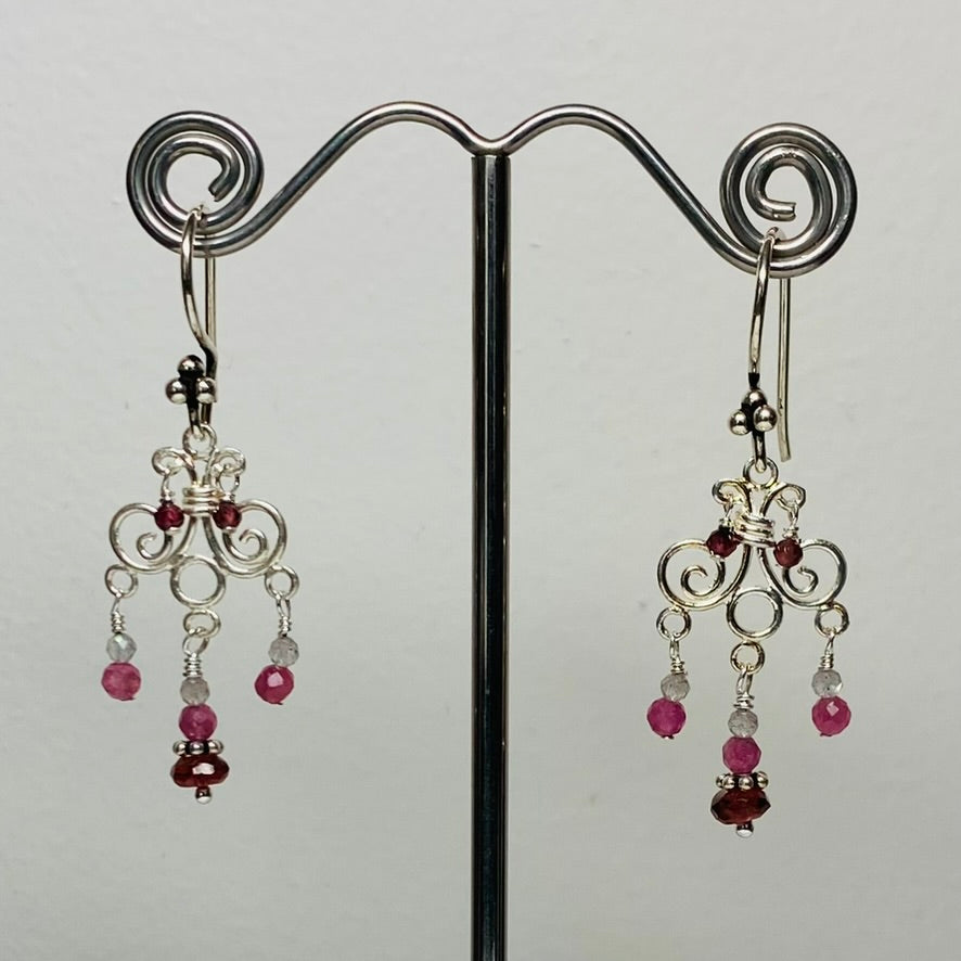 Ruby Chandelier Earrings