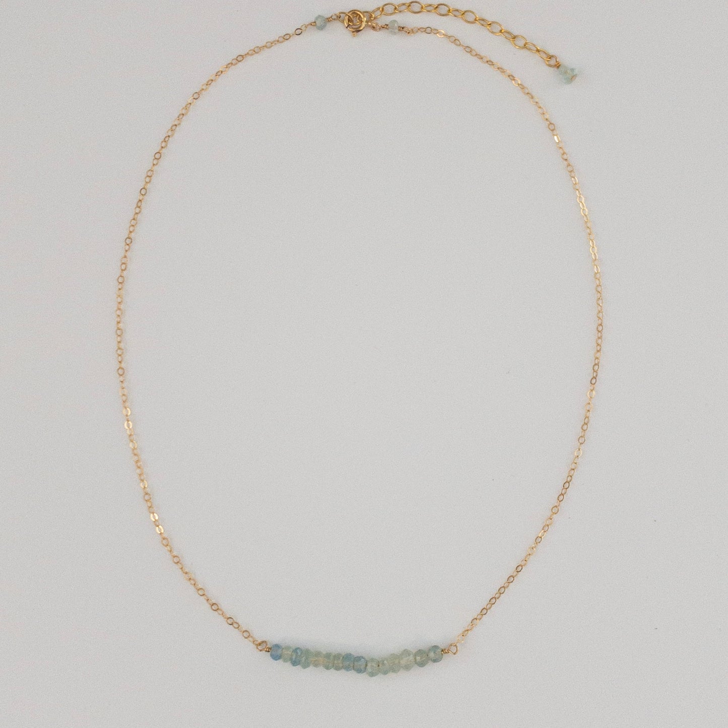 Aquamarine Bar Necklace
