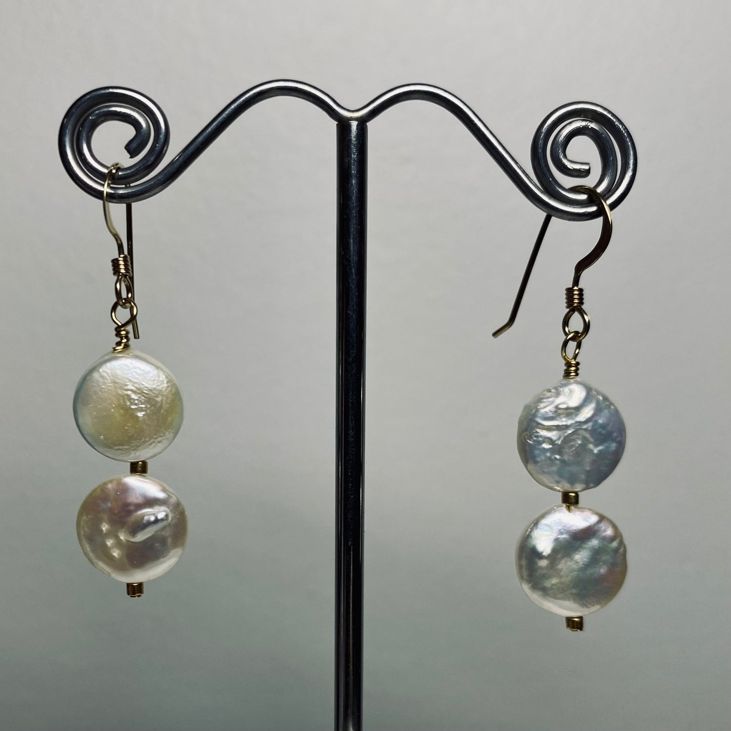 Elegant Coin Pearl Earrings