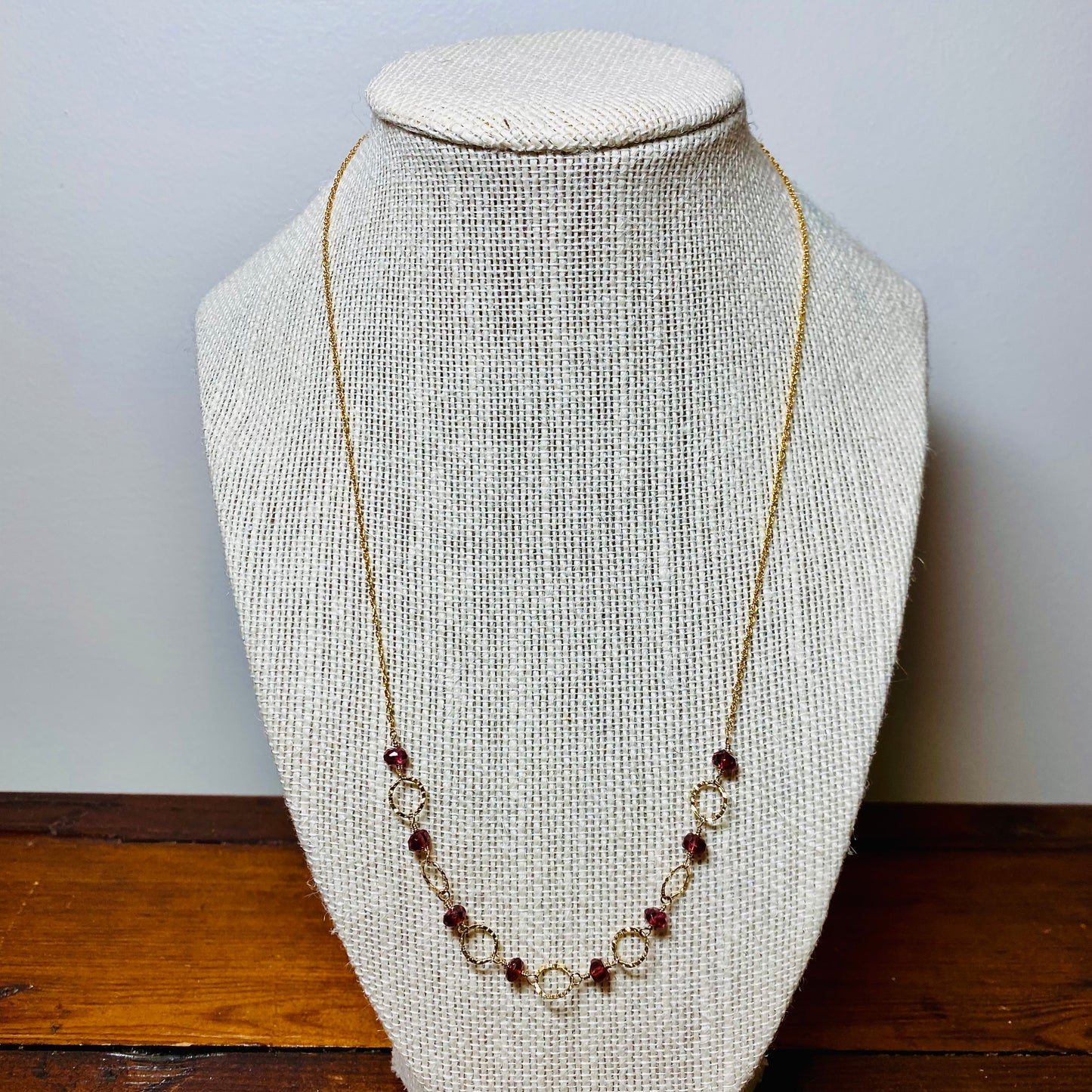 Garnet Punctuations Necklace
