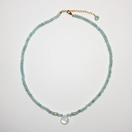 Aquamarine and Moonstone Necklace