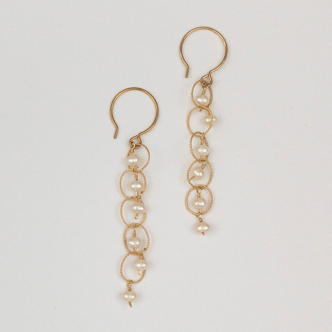 Pearl Rain Chain Earrings