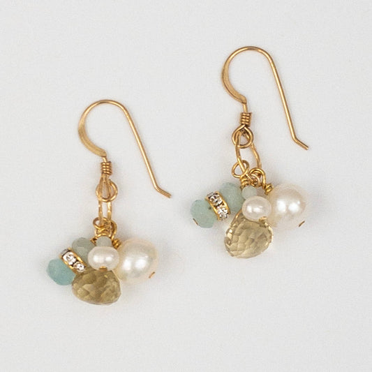 Lemon Quartz Cascade Earrings