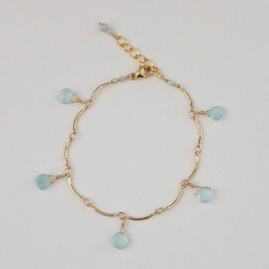 Chalcedony Raindrop Bracelet