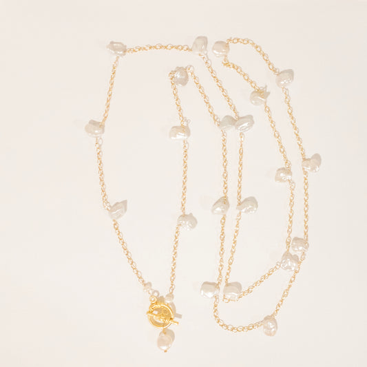 Satellite Keshi Pearls Necklace