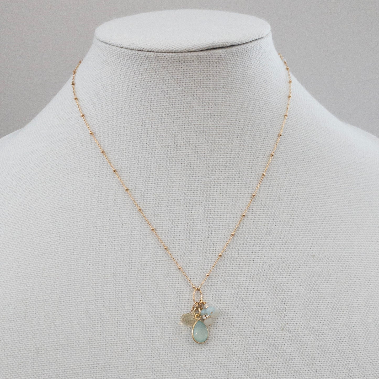 Shallow Water Gem Cluster Necklace