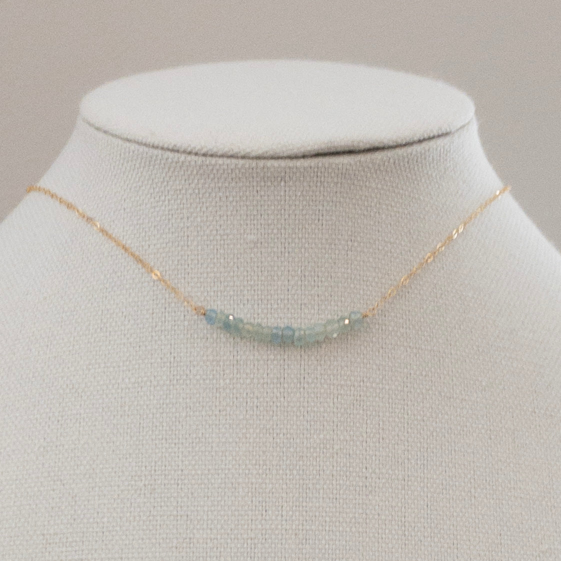 Aquamarine Bar Necklace