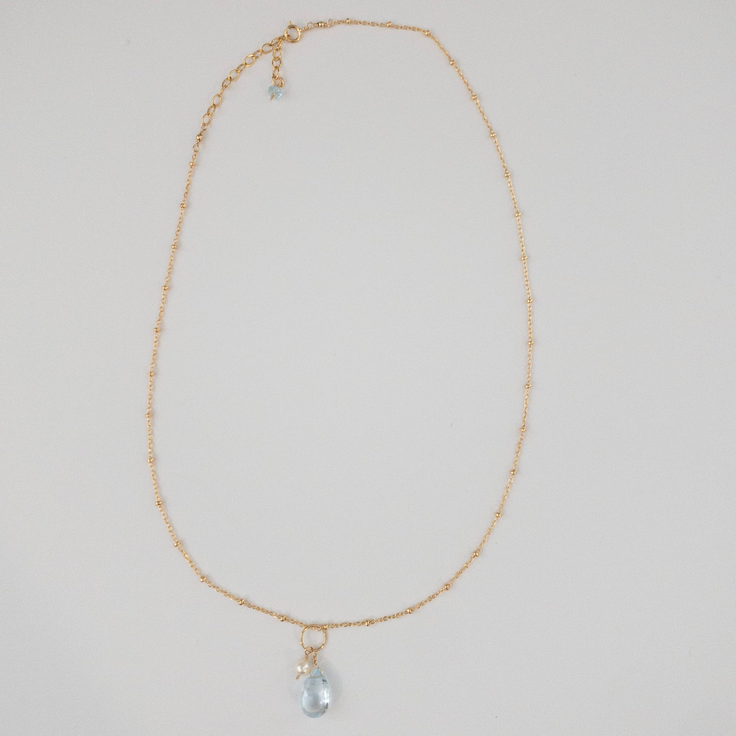 Blue Topaz Simplicity Necklace