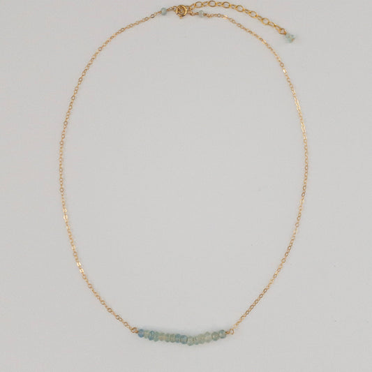 Aquamarine Bar Necklace