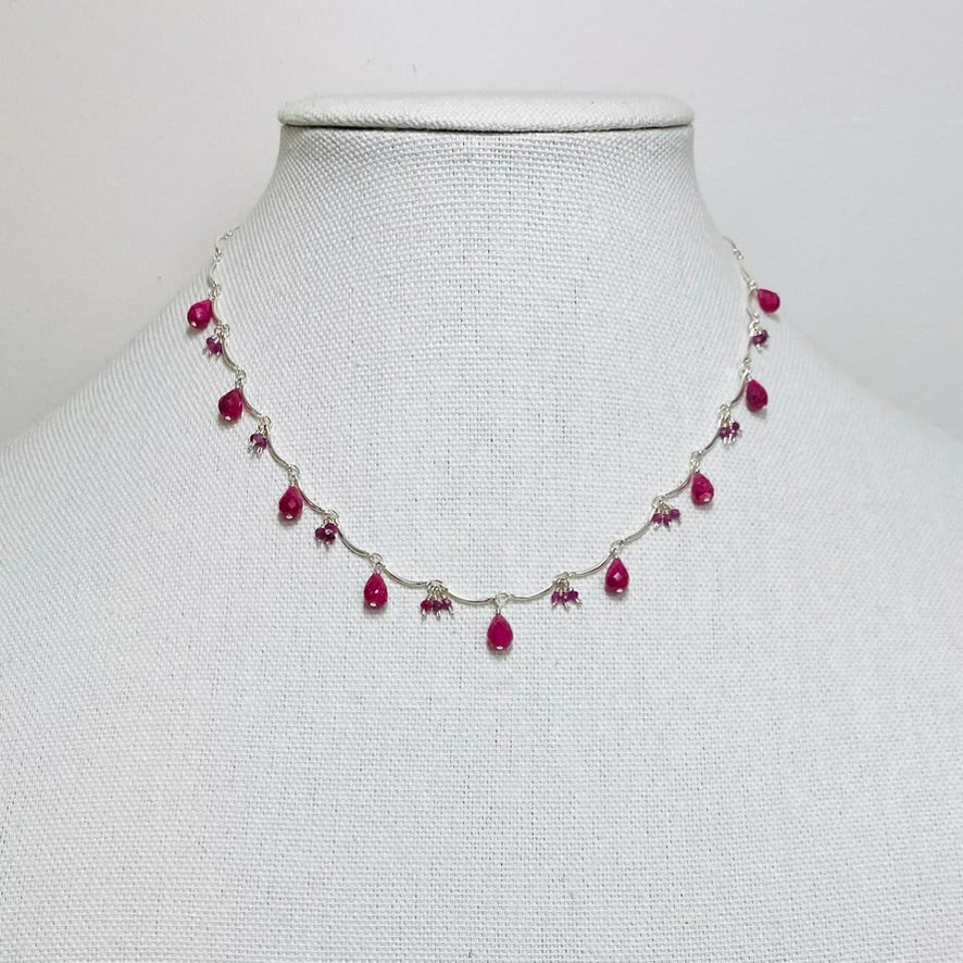 Dancing Ruby Necklace