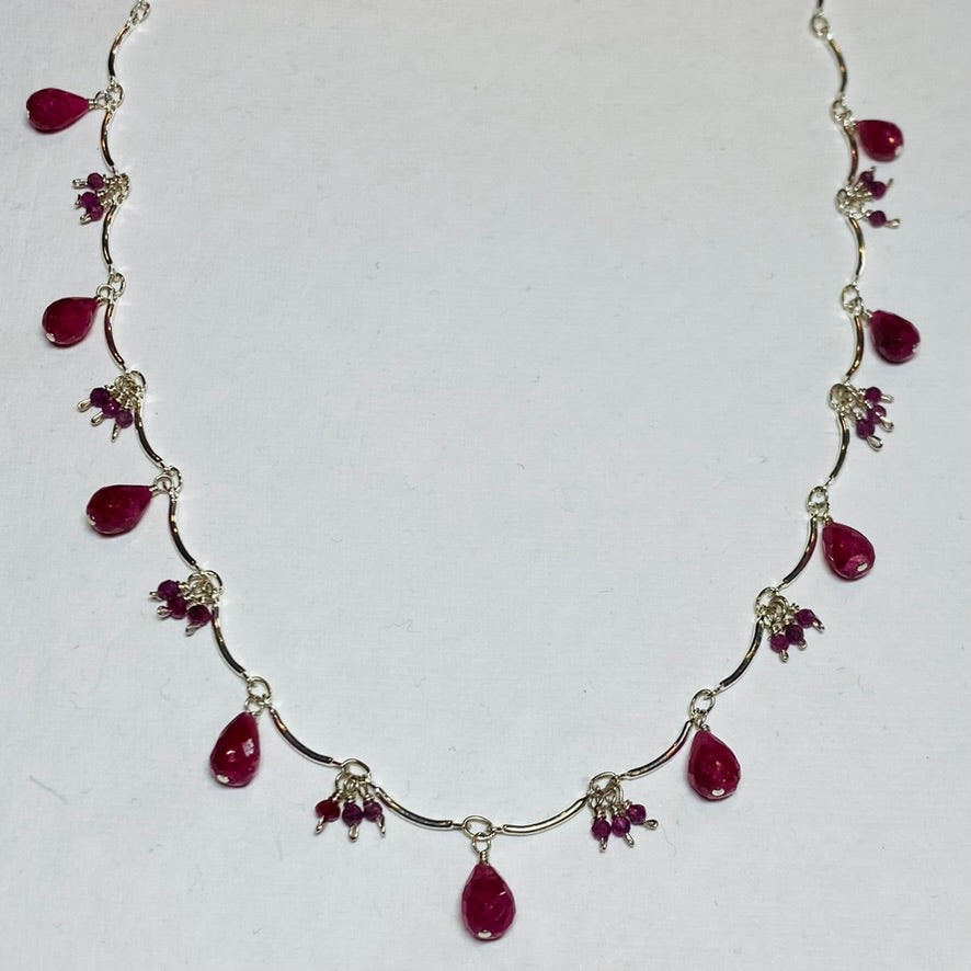 Dancing Ruby Necklace