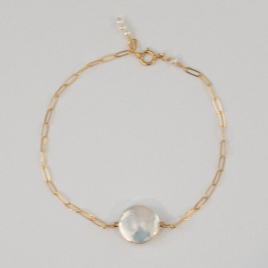 Single Coin Pearl Bracelet