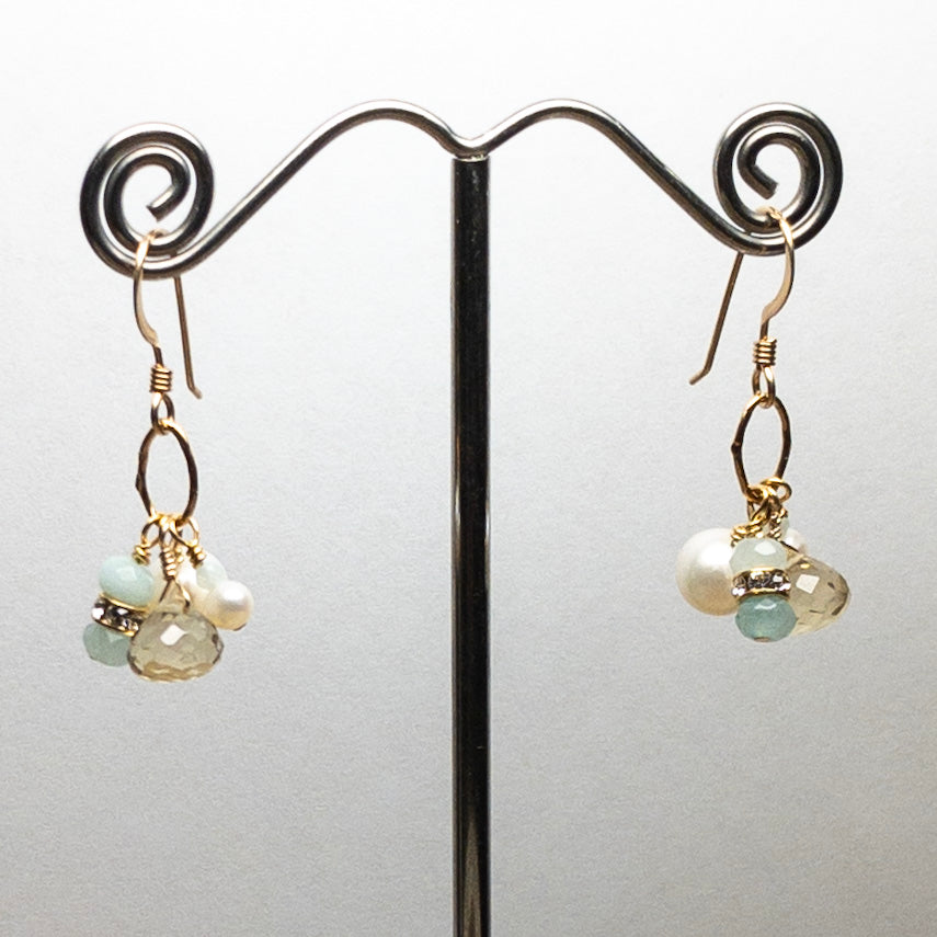 Lemon Quartz Cascade Earrings