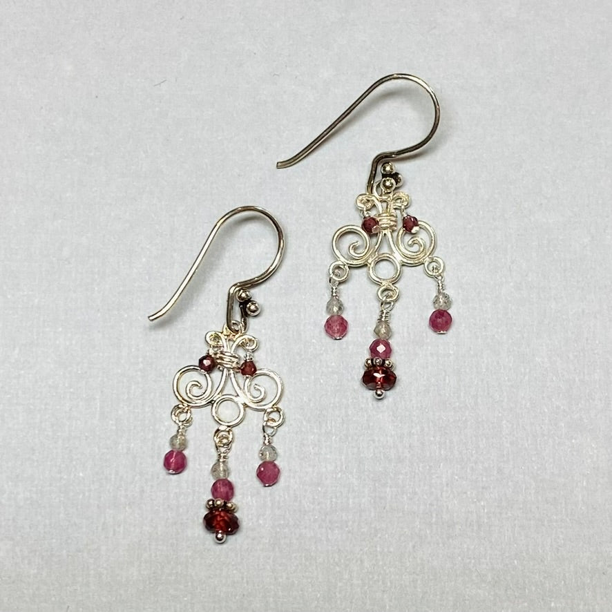 Ruby Chandelier Earrings