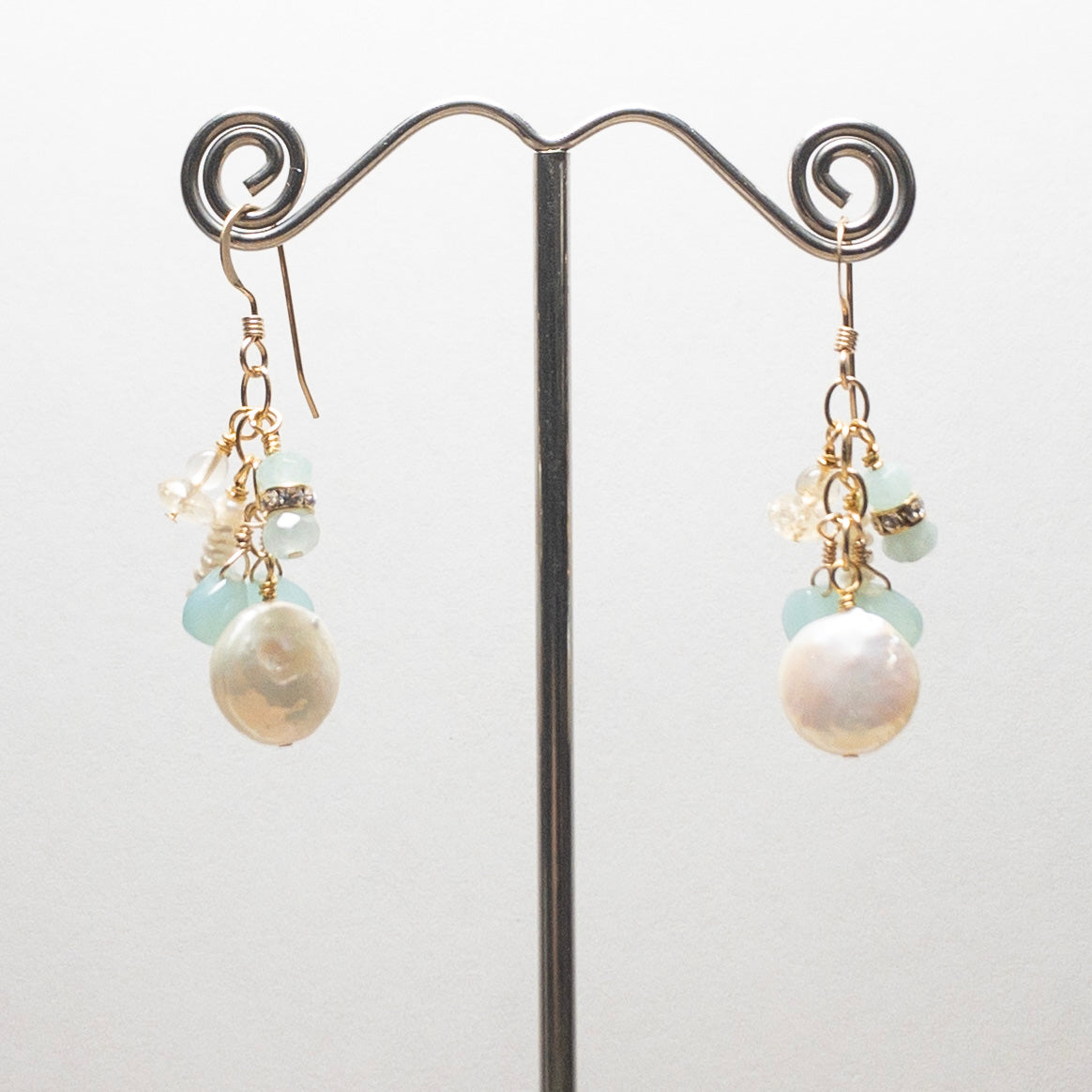 Cluster of Luminous Gemstone Earrings