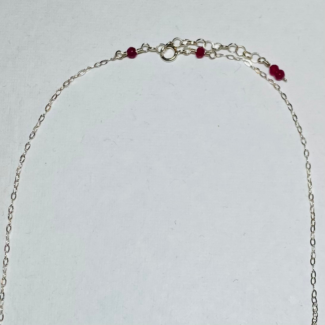 Ruby Gemstone Bar Necklace