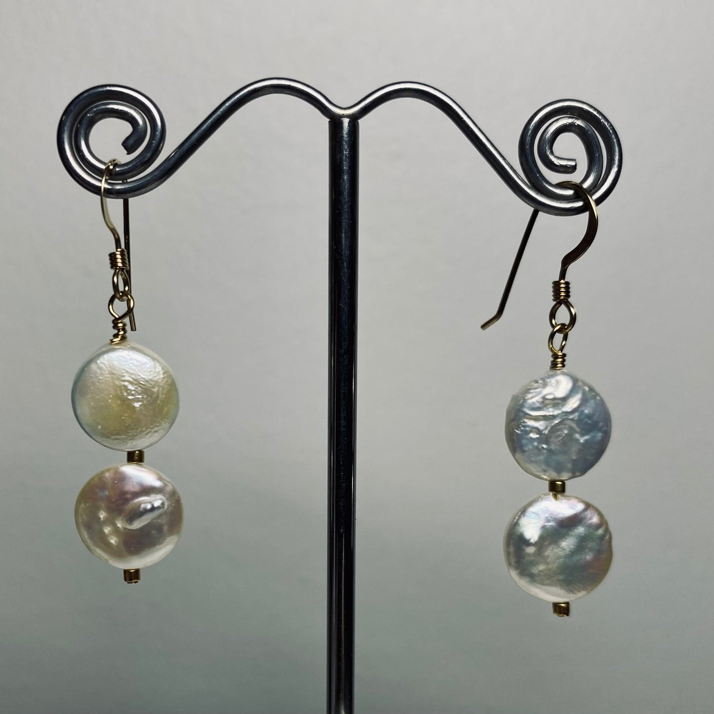 Elegant Coin Pearl Earrings