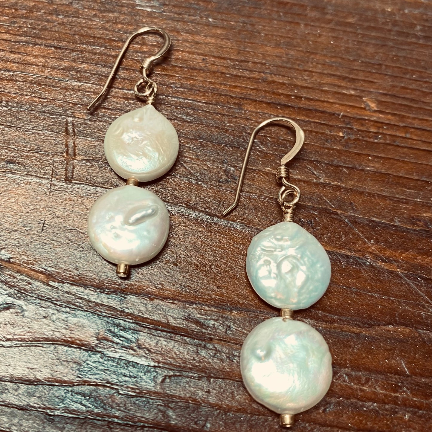 Elegant Coin Pearl Earrings