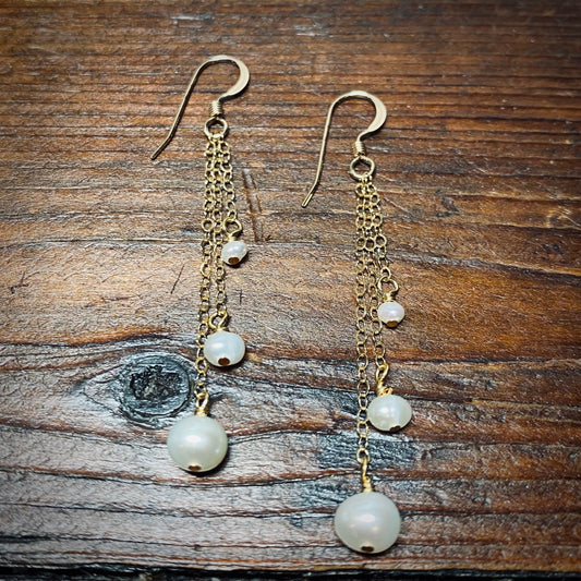 Cascading Pearl Earrings