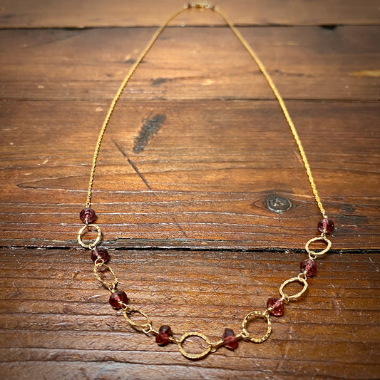 Garnet Punctuations Necklace